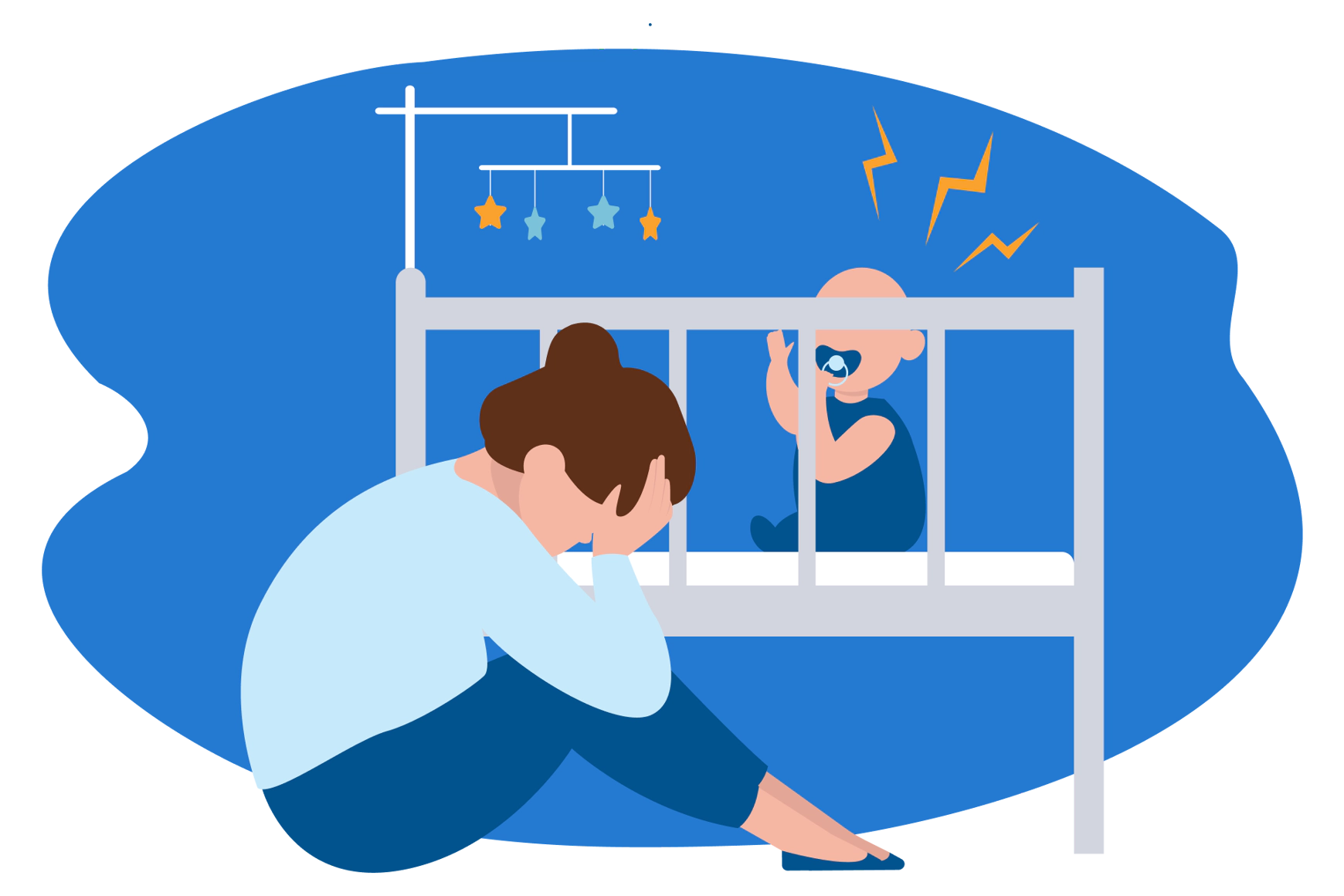 bebês com problemas para dormir